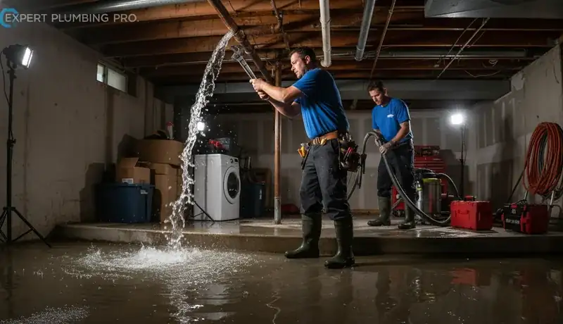Expert Plumbing Pro - emergency-basement-flood-response-for-a-burst-pipe-in-englewood